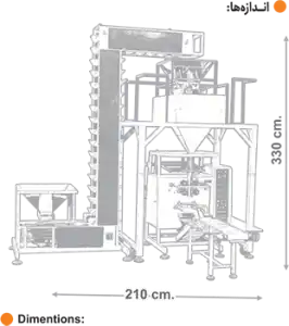 ماكينة التعبئة والتغليف وزنية ذات رأسين - 2 رأس.