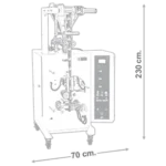 ماكينة تعبئة وتغليف أكياس أصابع للمساحيق العمودية W80 P (1)